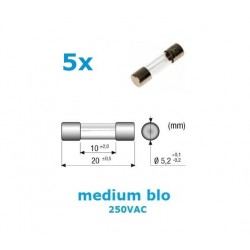 Fuse 630mA MEDIUM BLOW, 5x20mm