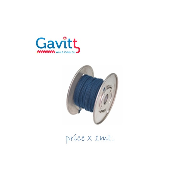 Cavo per cablaggi 22awg ''solid core'', rivestito in stoffa BLU (al mt.)