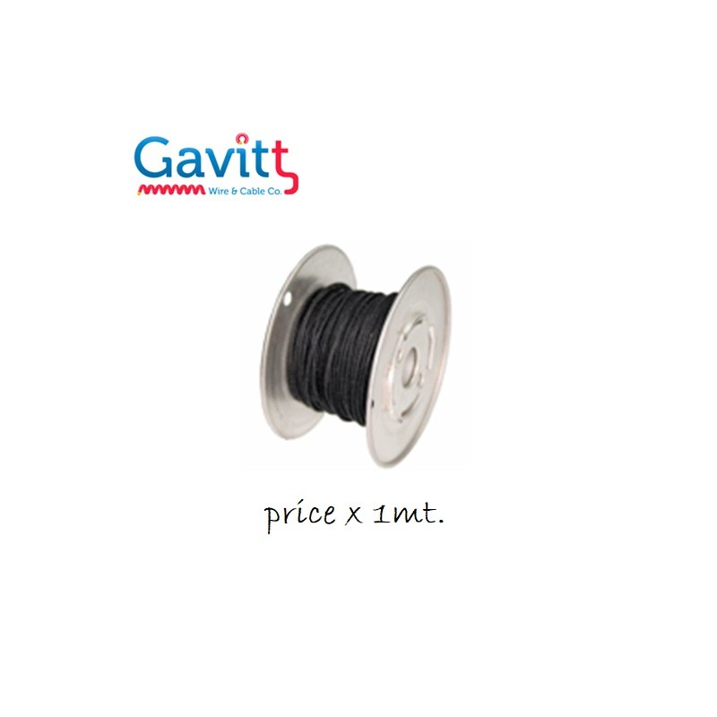 Cavo per cablaggi 22awg ''solid core'', rivestito in stoffa NERA (al mt.)