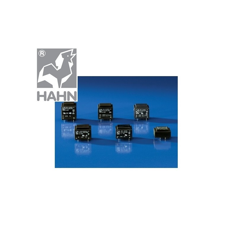 HAHN 0,35VA - 230V 9V 39mA, miniature PCB transformer, BV2010136