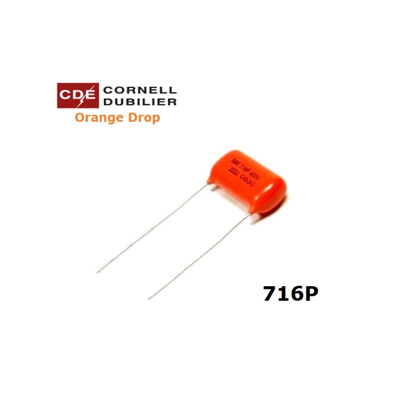 Orange Drop 716, 0,0047uF/600V, condensatore polipropilene, (472)