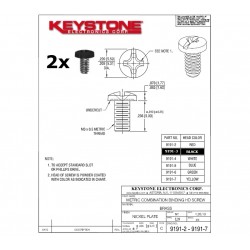 2x Keystone 9191-3, BLACK...