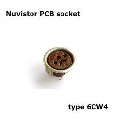 Zoccolo 5 pin per Nuvistor (6CW4) da circuito/PCB