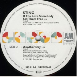 Sting: If You Love Somebody Set Them Free, 12" 45 rpm, maxi-single, A&M Records 082839201810