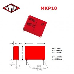 Wima MKP10 - 0,1uF/250V,...