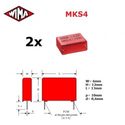 2x Wima MKS4 0,047uF/630V,...