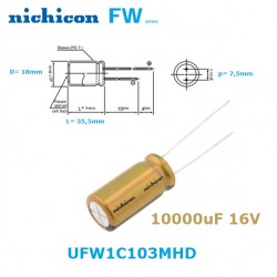 Nichicon FW 10000uF 16V,...
