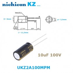 Nichicon Muse KZ 10uF 100V,...