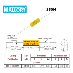 Mallory '150', 0,47uF/630V...