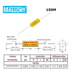 Mallory '150', 0,22uF/630V