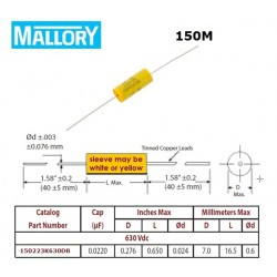 Mallory '150', 0,022uF/630V...