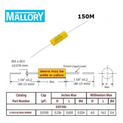 Mallory '150', 0,01uF/630V...