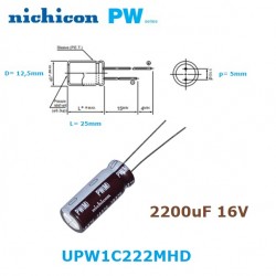 Nichicon PW 2200uF/16V...