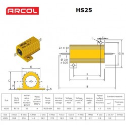 Arcol HS 25W, 0,1 ohm...