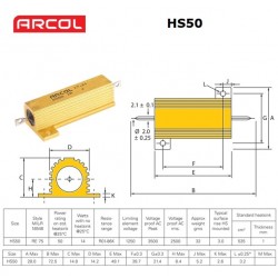 Arcol HS 50W, 0,82 ohm...