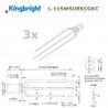 3x Kingbright L-115WSURKCGKC, transparent bicolor RED/GREEN 3mm LED