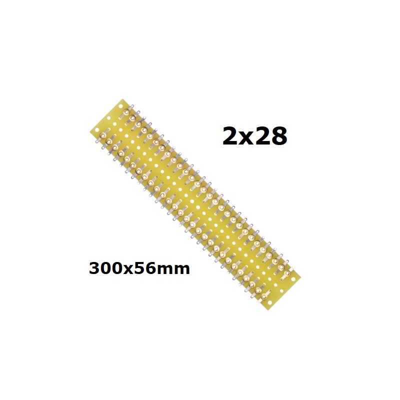 Tag board, 2x 28 double terminals for wiring (300x56mm)