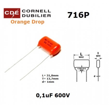 Orange Drop 716, 0,1uF/600V