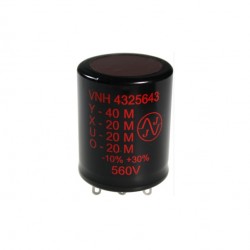 JJ Electronic 40+20+20+20uF/560V, multiple electrolytic capacitor, ø40x50mm